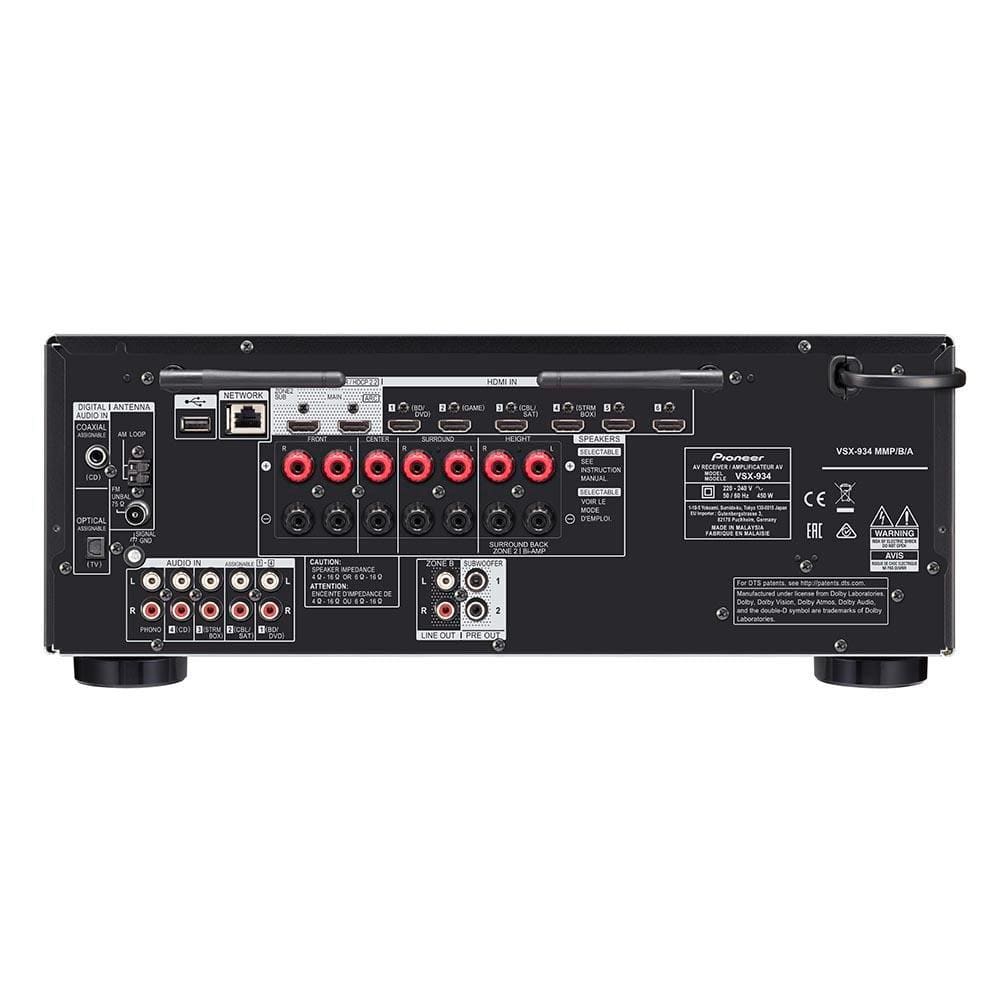 pioneer av receivers pioneer vsx-934 7.2 channel network av receiver