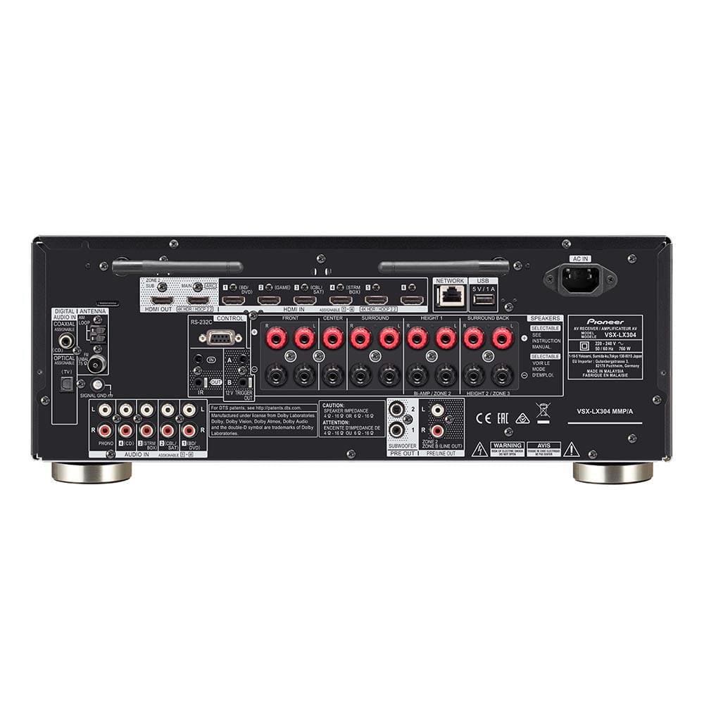 pioneer av receivers pioneer vsx-lx304 9.2 channel network av receiver