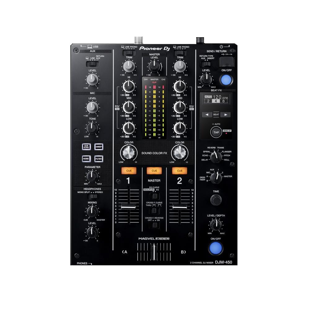 pioneer digital mixers pioneer djm-450 2-channel digital mixer