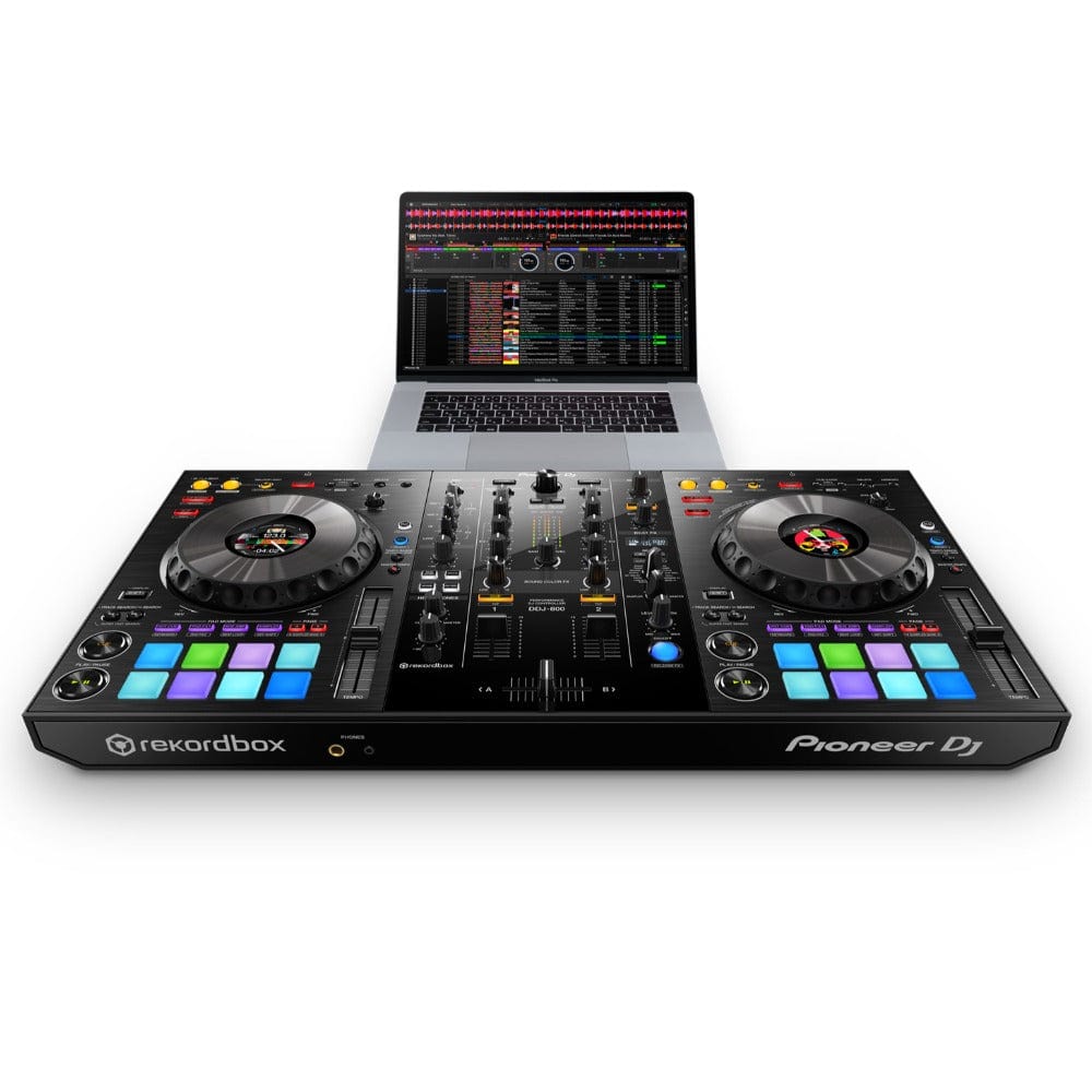pioneer dj controller interfaces pioneer ddj-800 2 channel performance dj controller for rekordbox