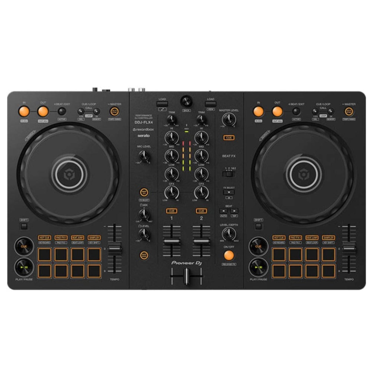 pioneer dj controller interfaces pioneer ddj-flx4 2 channel dj controller for multiple dj applications
