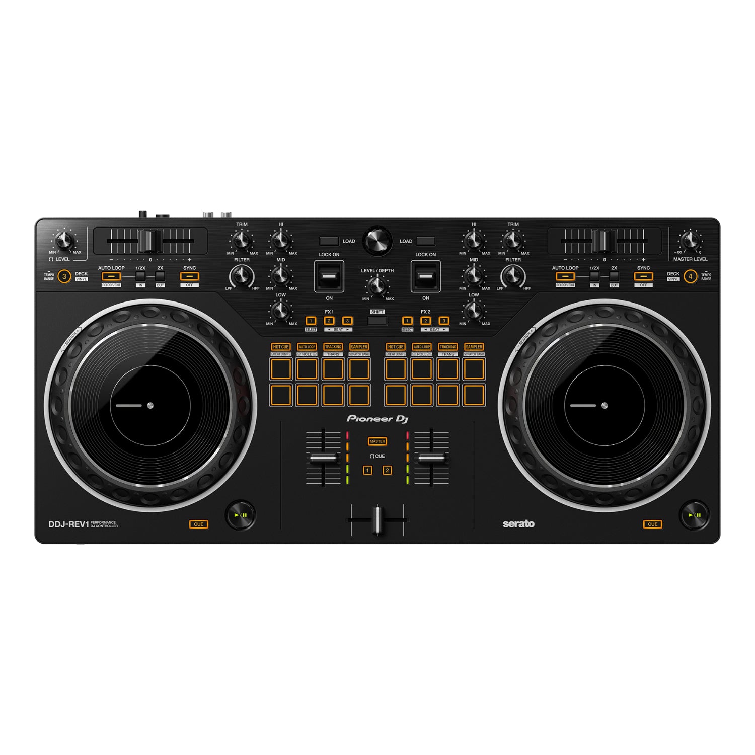 Pioneer DJ Controller Interfaces Pioneer DDJ-REV1 Scratch Style 2 Channel DJ Controller for Serato DJ Lite