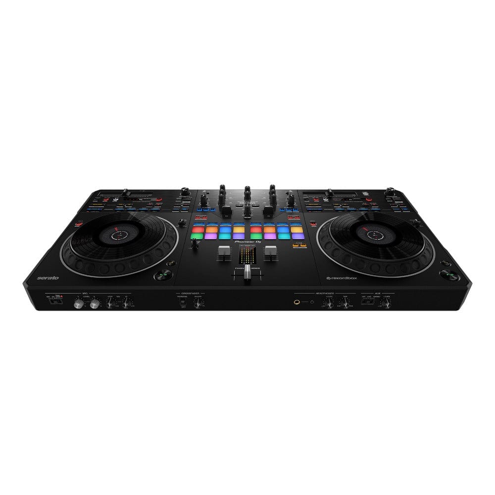 pioneer dj controller interfaces pioneer ddj-rev5 scratch style 2-channel performance dj controller