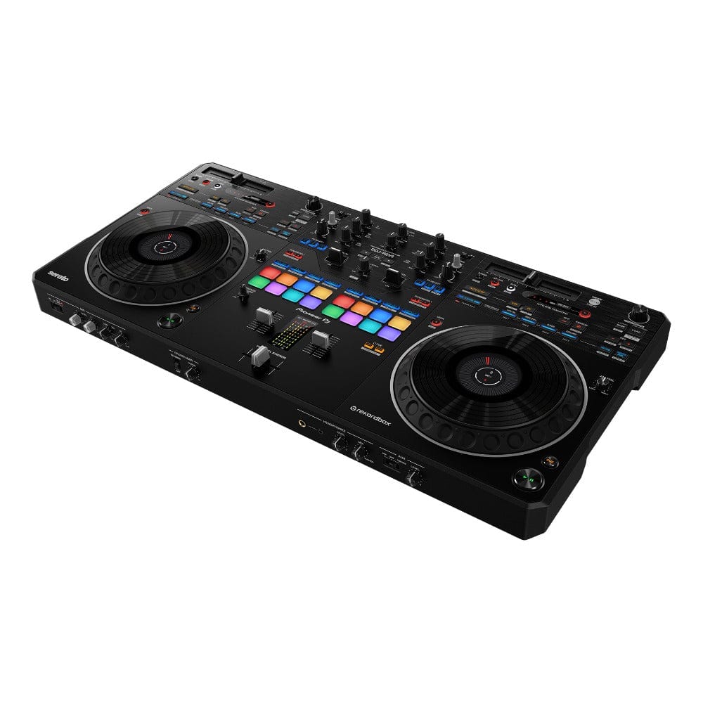 pioneer dj controller interfaces pioneer ddj-rev5 scratch style 2-channel performance dj controller
