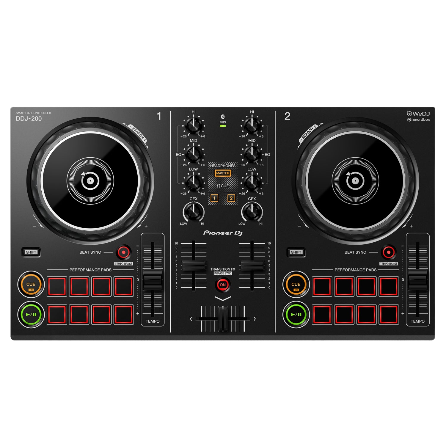 Pioneer DJ Controller Interfaces Pioneer DDJ200 DJing Smart DJ Controller
