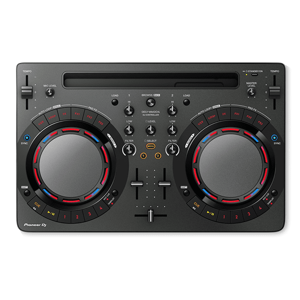 pioneer dj controller interfaces pioneer dj starter pack - ddj wego4 controller, dm-40 monitors & hdj-700 headphones