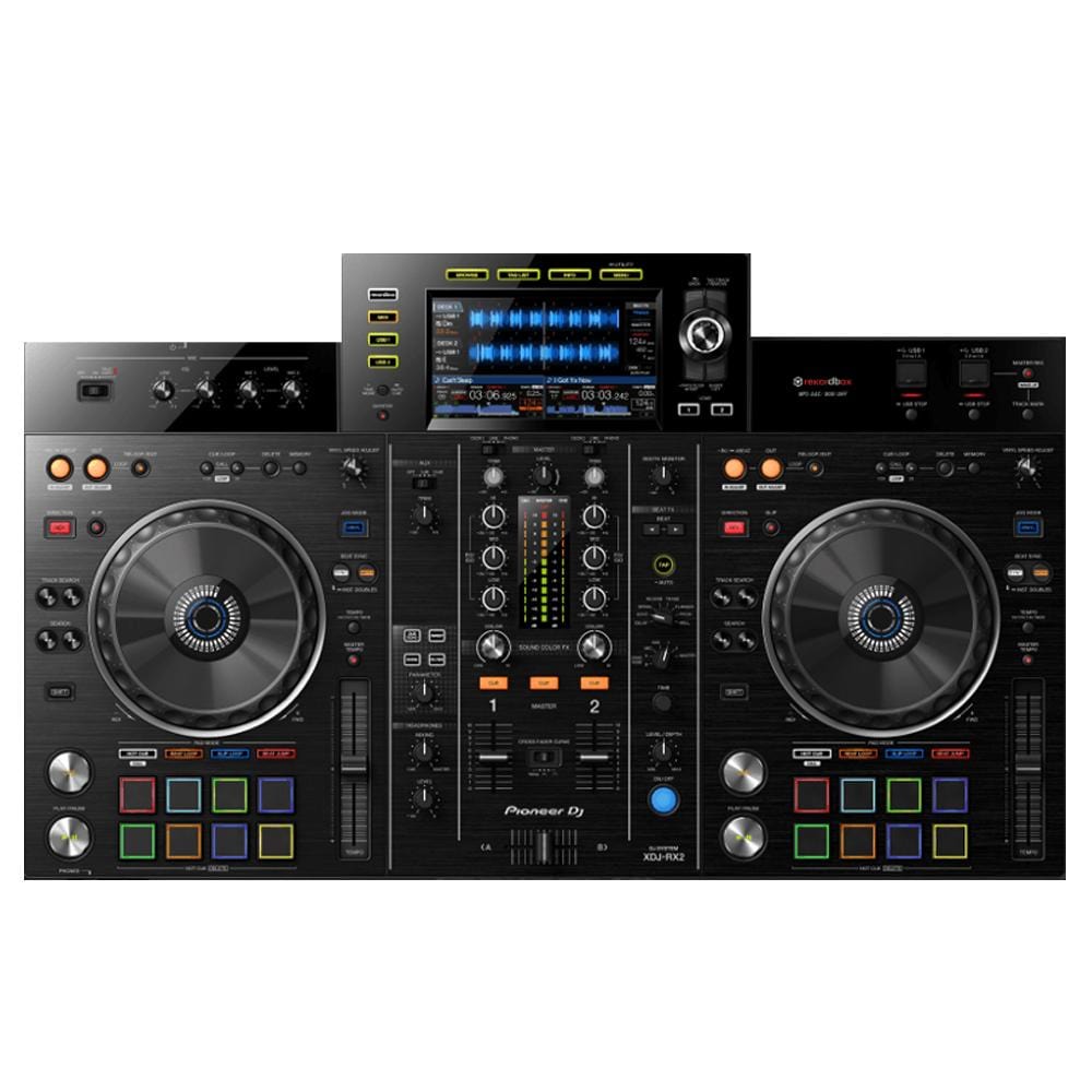pioneer dj controller interfaces pioneer xdj-rx2 2-channel all in one digital dj system
