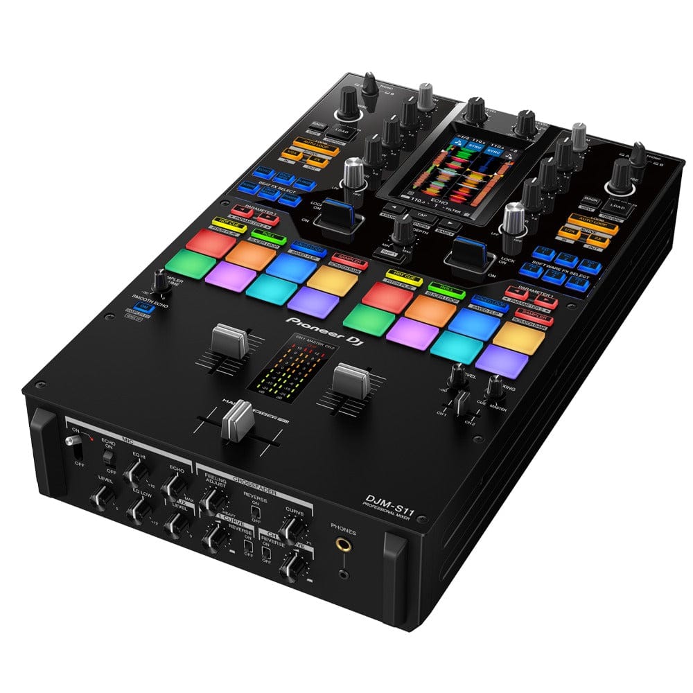 pioneer dj mixers pioneer djm-s11 professional scratch style 2 channel dj mixer