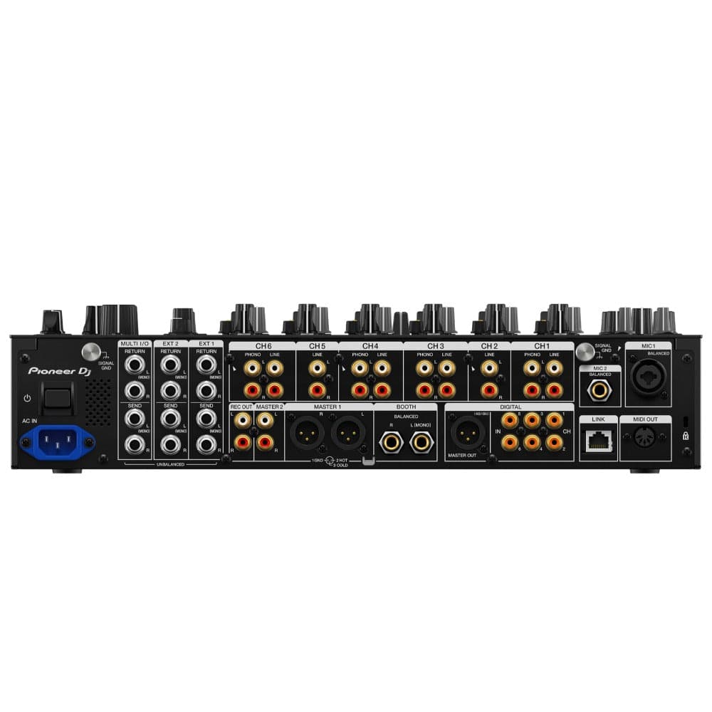 pioneer dj mixers pioneer djmv10 creative style 6-channel professional dj mixer