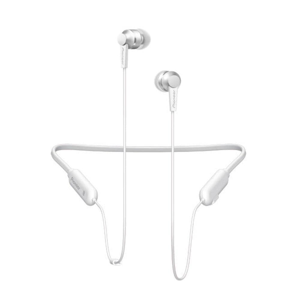 pioneer in-ear neckband headphones alpine white pioneer se-c7bt in-ear bluetooth neckband headphones #color_alpine-white
