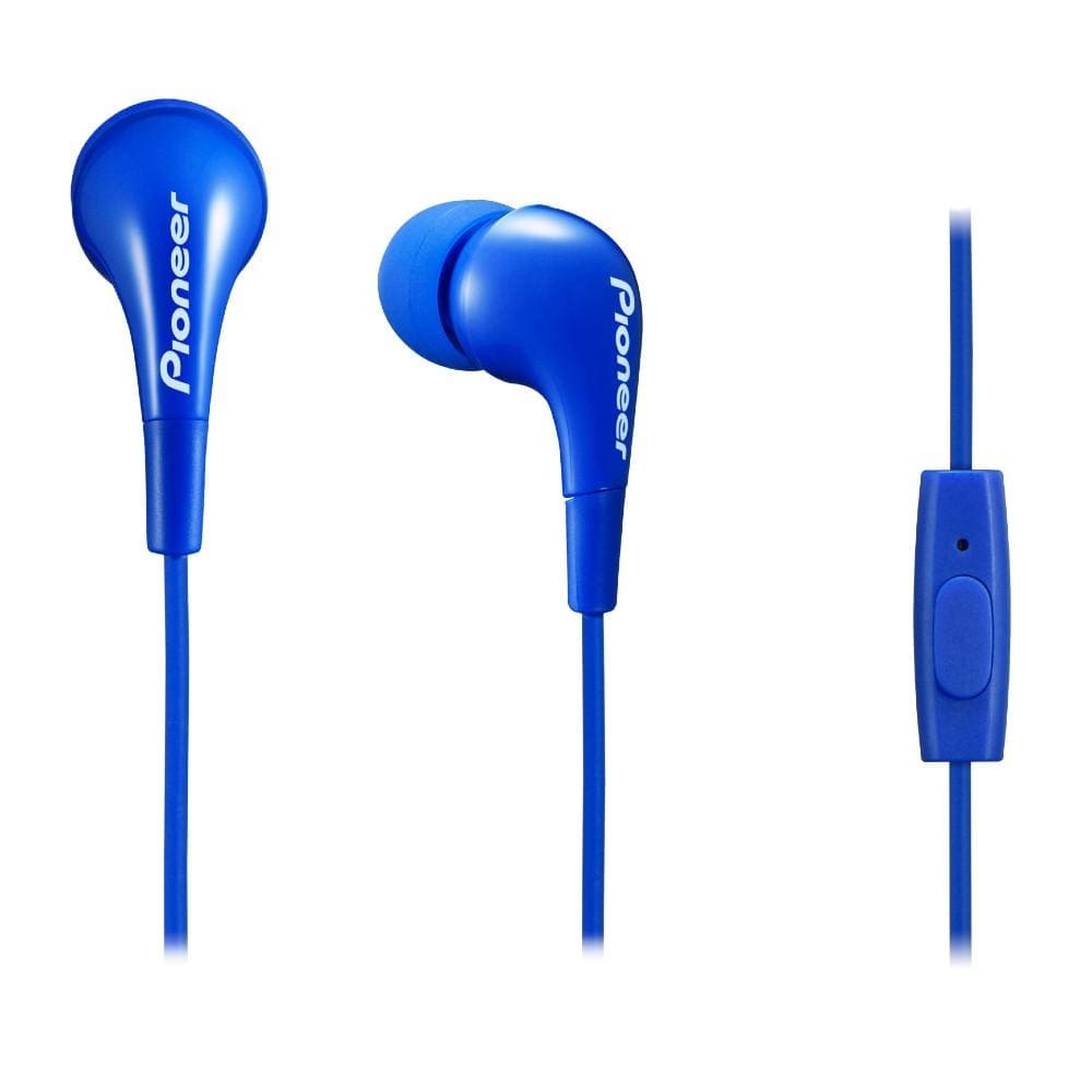 pioneer in-ear wired headphones blue pioneer se-cl502t compact style lightweight in-ear wired headphone