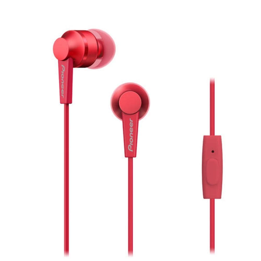 pioneer in-ear wired headphones carmine red pioneer se-c3t light weight in-ear wired headphone #color_carmine-red