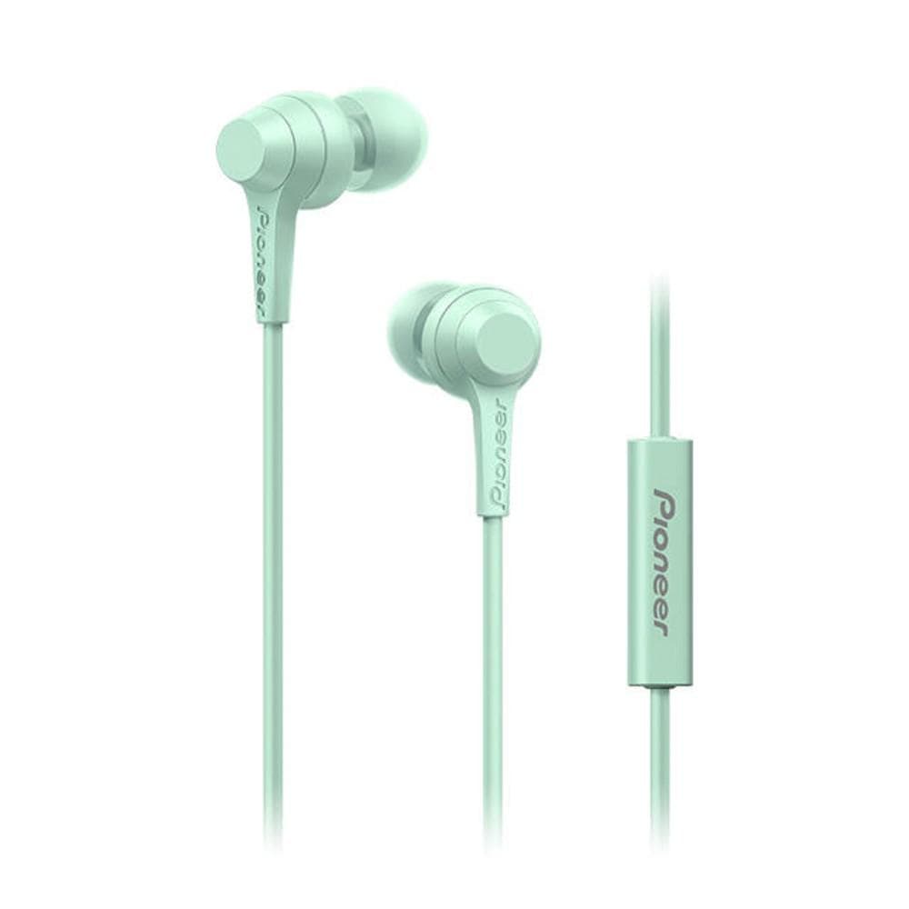 pioneer in-ear wired headphones mint green pioneer se-c1t fully enclosed dynamic in-ear wired headphone