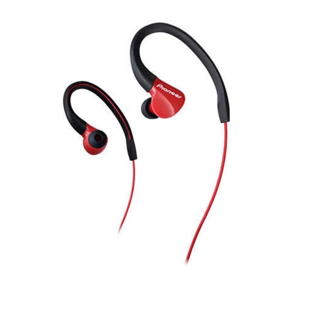 pioneer in-ear wired headphones red pioneer se-e3 ironman sweat resistant sport earphone earbuds
