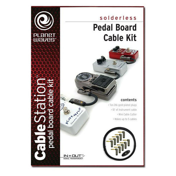 planet waves guitar accessories planet waves pw-gpkit-10 cable station pedalboard cable kit