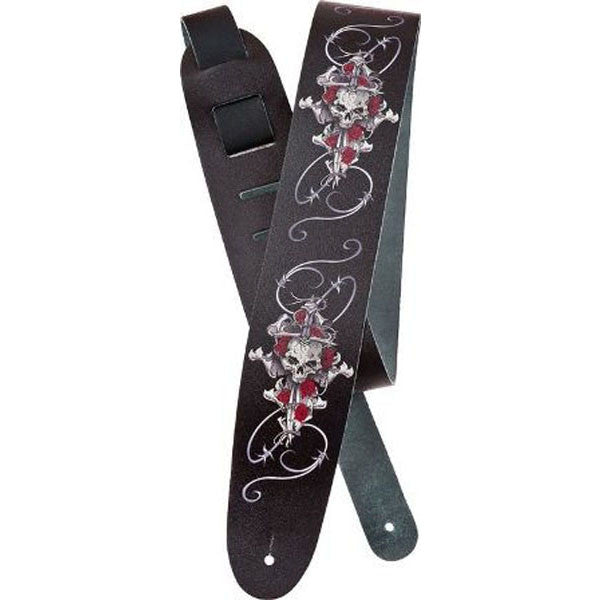 planet waves guitar straps planet waves 25llt04 skull dagger 2.5inchleather guitar strap