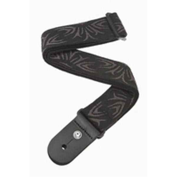 planet waves guitar straps planet waves 50f078 50mm black/gray tattoo guitar strap