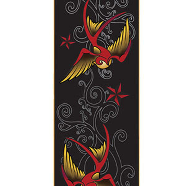 planet waves guitar straps planet waves leather 2.5inch guitar strap rockingbird 25llt06