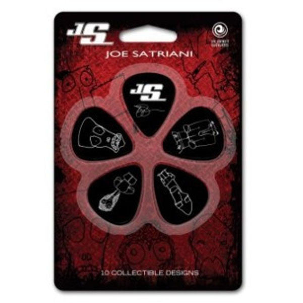 planet waves picks planet waves 1cbk2-10js (10 pk) blk thin joe satriani sign guitar pick