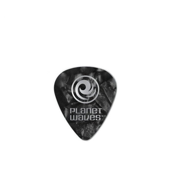planet waves picks planet waves 1cbkp2 black pearl celluloid guitar pick (pack of 10)