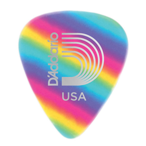 planet waves picks planet waves 1crb2-10 celluloid standard rainbow light guitar picks