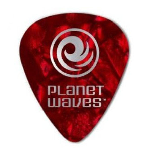 planet waves picks planet waves 1crp7 celluloid standard red pearl/xtra heavy pick (10)