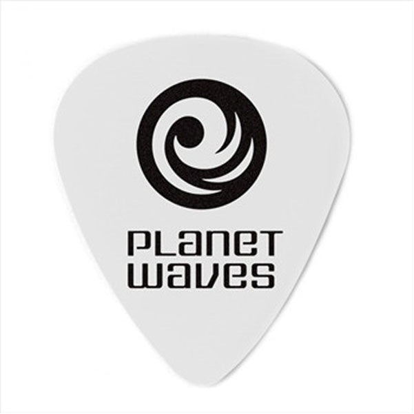 planet waves picks planet waves 1cwh2 white /light celluloid standard guitar pick,10-pack