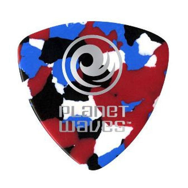 planet waves picks planet waves 2cmc4 celluloid wide multi coloured guitar pick, 10-pack