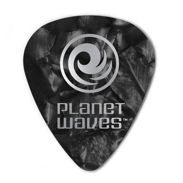 planet waves picks planet waves black pearl celluloid extra heavy guitar picks-pack of 10