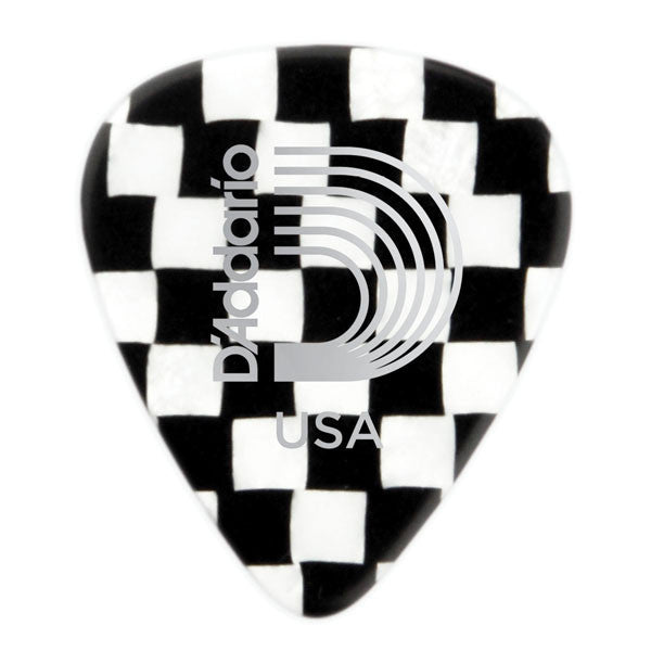 planet waves picks planet waves checkerboard celluloid medium 10 guitar picks - pack