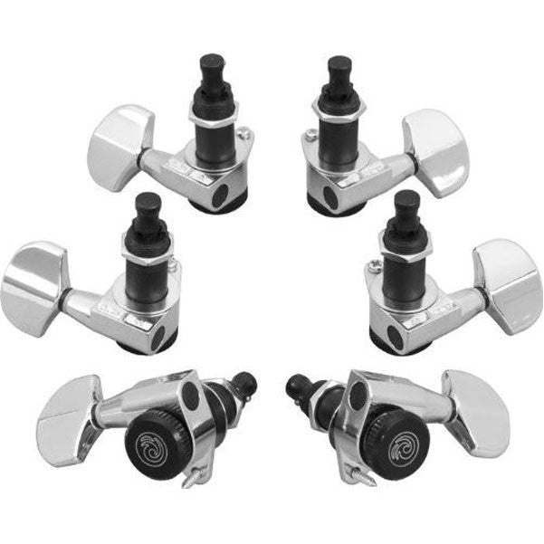 planet waves tuning machine heads planet waves auto trim guitar locking tuners 3+3 (chrome)