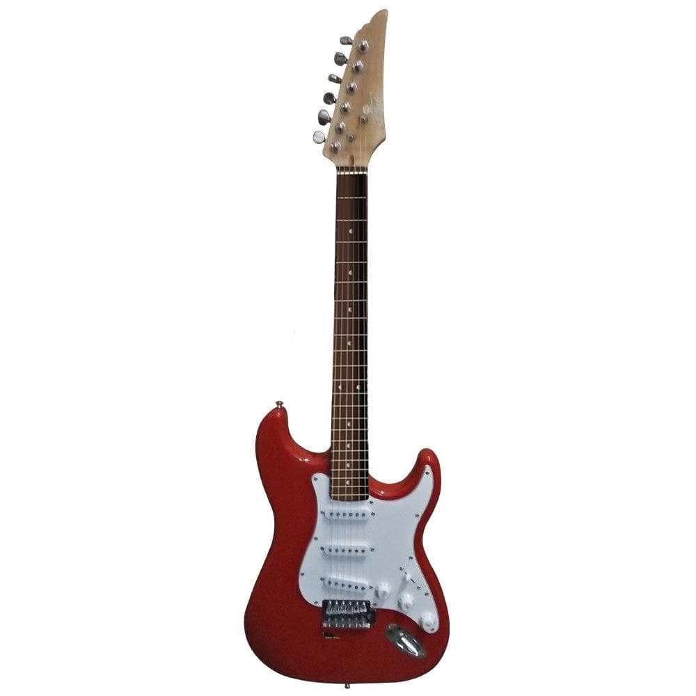 pluto electric guitars red pluto st-1 6-string electric guitar - rosewood fingerboard #color_red
