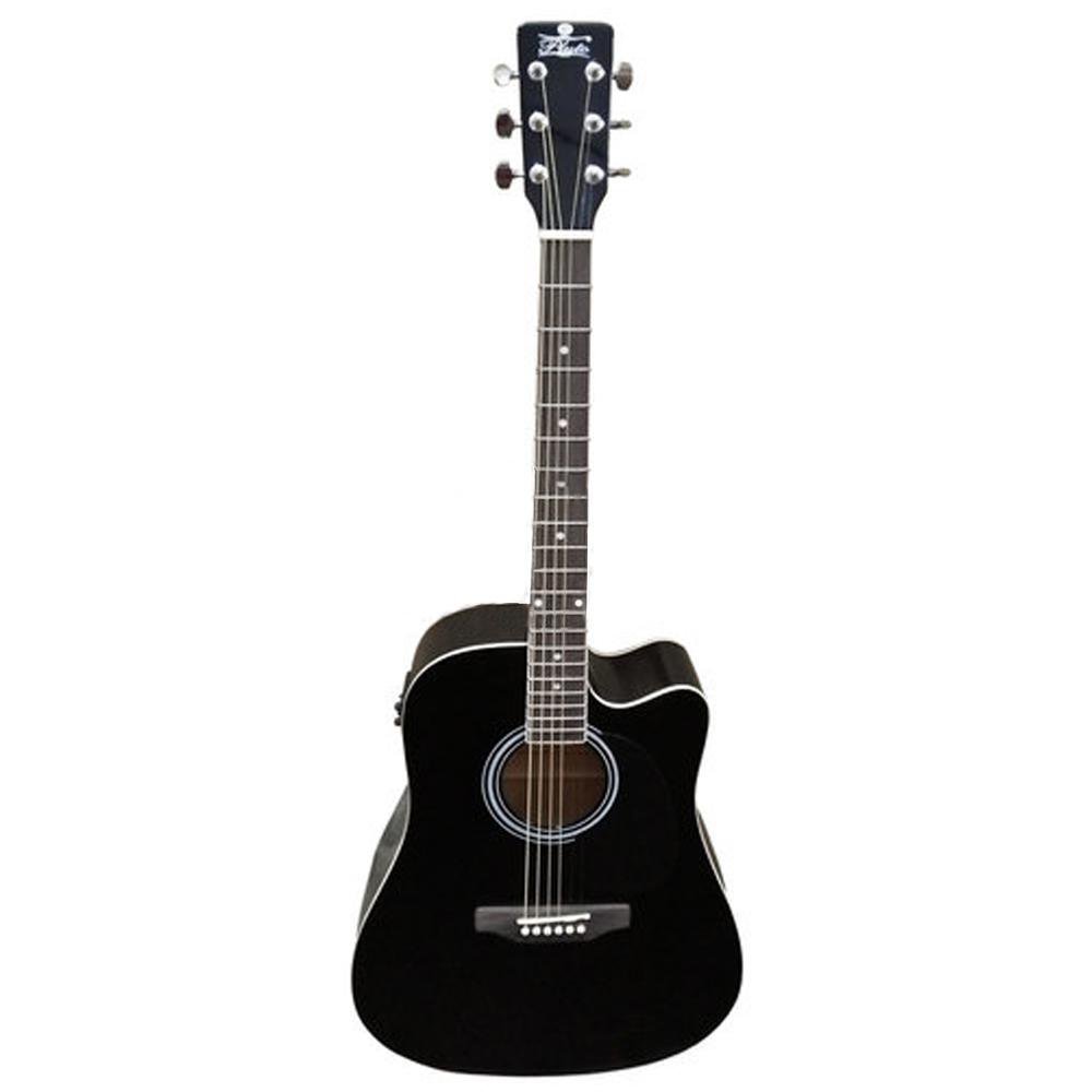 pluto electro acoustic guitars black pluto hw41ce-101mg30 electro acoustic guitar - rosewood fretboard #color_black