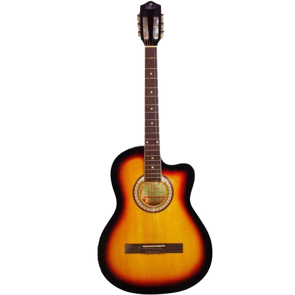 pluto electro acoustic guitars sunburst pluto hw41ce-101f electro acoustic guitar with fishman pickup #color_sunburst