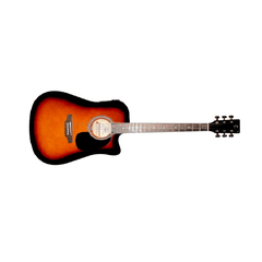 Pluto Electro Acoustic Guitars Sunburst Pluto HW41CE-101SP Cutway Electro Acoustic Guitar