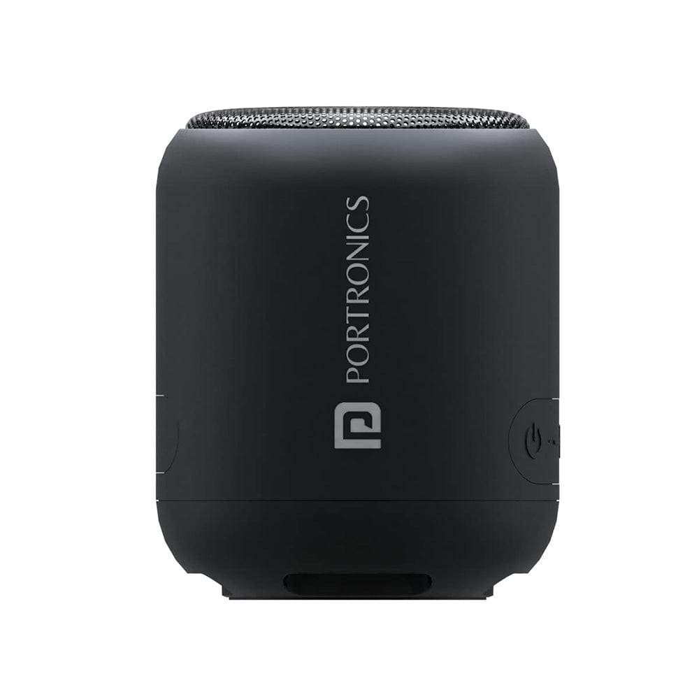 portronics bluetooth speakers black portronics sound drum 1 10w tws portable bluetooth speaker