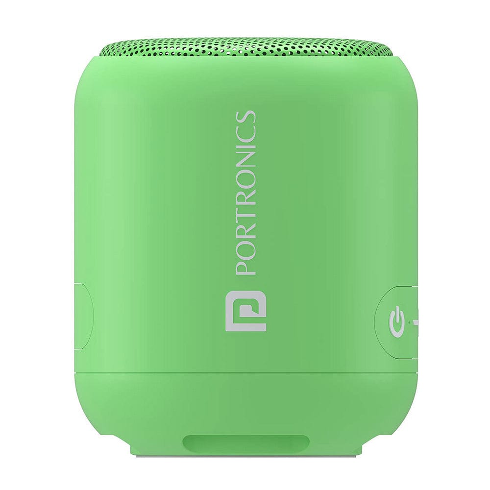 portronics bluetooth speakers green portronics sound drum 1 10w tws portable bluetooth speaker