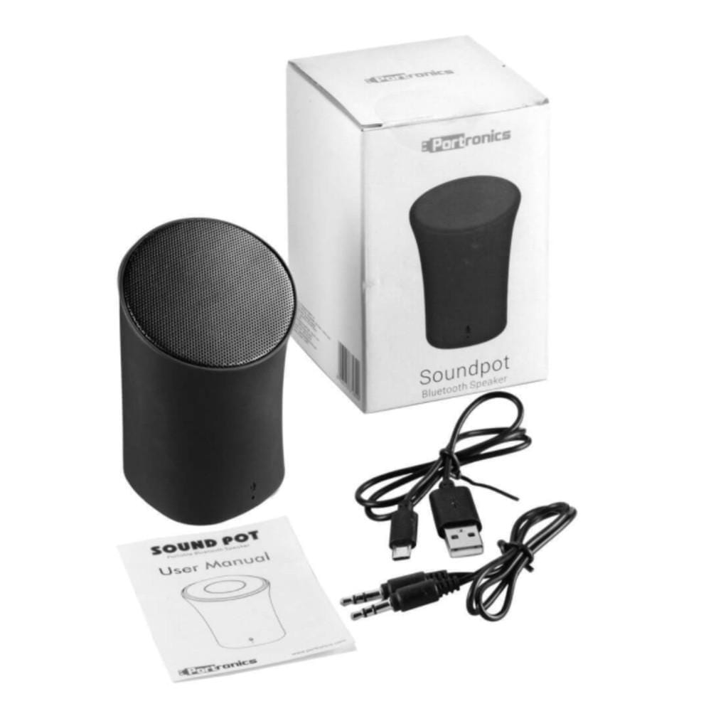 portronics bluetooth speakers portronics por-280 sound pot wireless bluetooth speaker- black