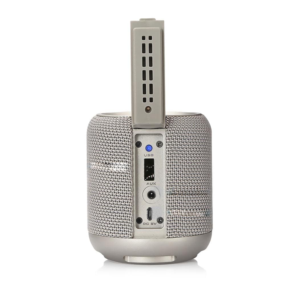 portronics bluetooth speakers portronics sounddrum wireless bluetooth 4.2 stereo speaker with fm & usb #color_grey