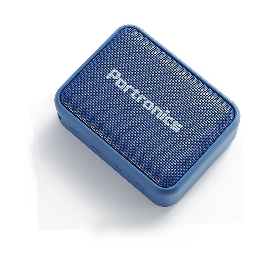portronics in-ear neckband headphones combo pack of portronics harmonics 216 hd wireless bluetooth headset with portronics dynamo bluetooth speaker #color_blue