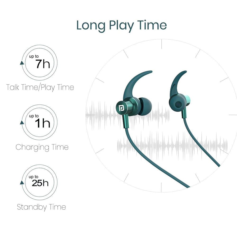 portronics in-ear neckband headphones portronics harmonics 216 wireless sports headset