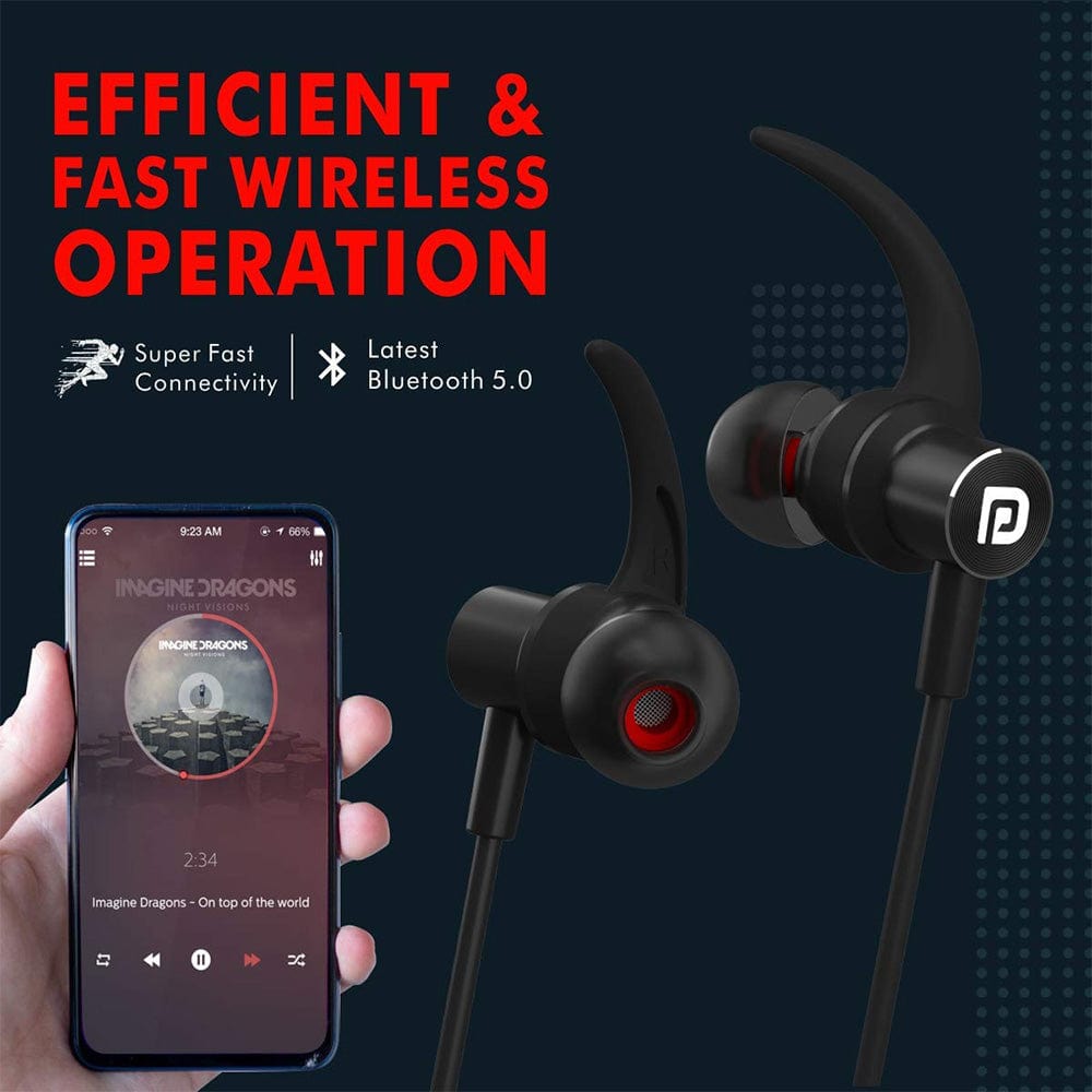 portronics in-ear neckband headphones portronics harmonics 216 wireless sports headset