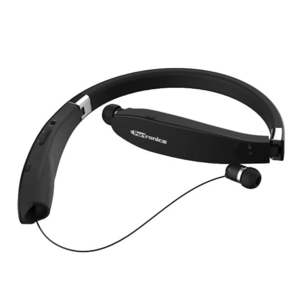 portronics in-ear neckband headphones portronics por-927 harmonics 200 wireless stereo headset & neckband- black