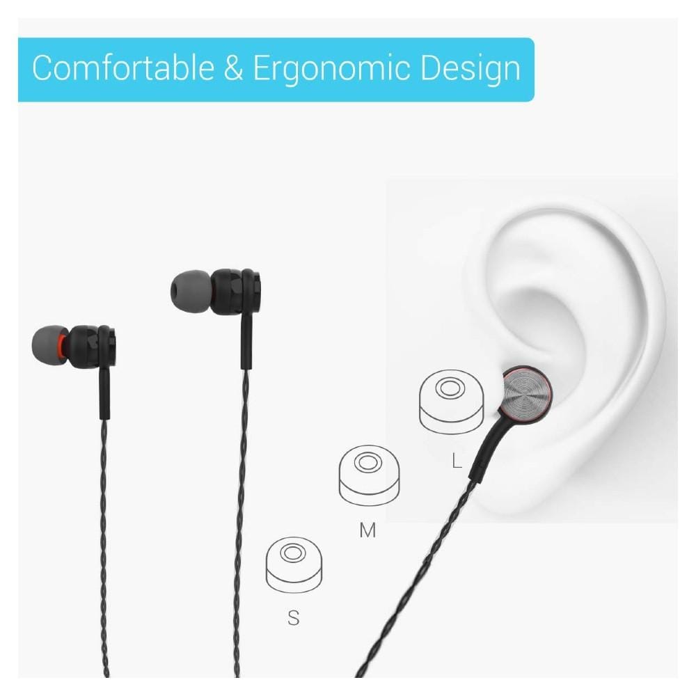 portronics in-ear wired headphones portronics conch gama in-ear wired earphone