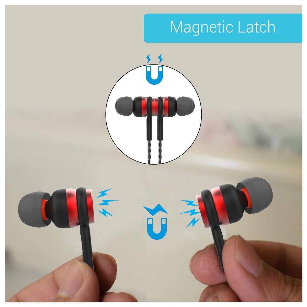 portronics in-ear wired headphones portronics conch gama in-ear wired earphone #color_red