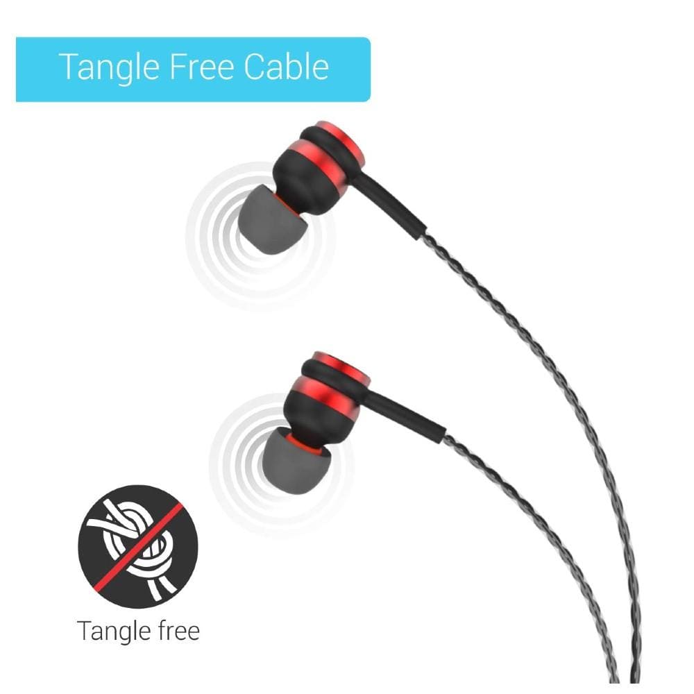 portronics in-ear wired headphones portronics conch gama in-ear wired earphone #color_red