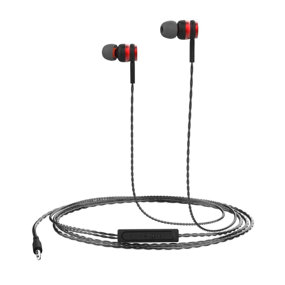 portronics in-ear wired headphones red portronics conch gama in-ear wired earphone #color_red