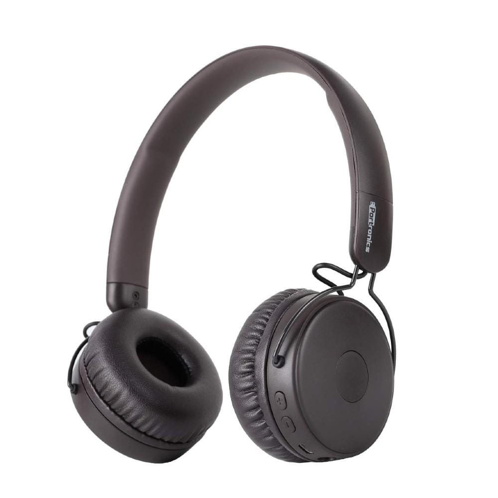 portronics on-ear wireless headphones brown portronics muffs m wireless bluetooth 5.0 stereo on-ear headphones #color_brown