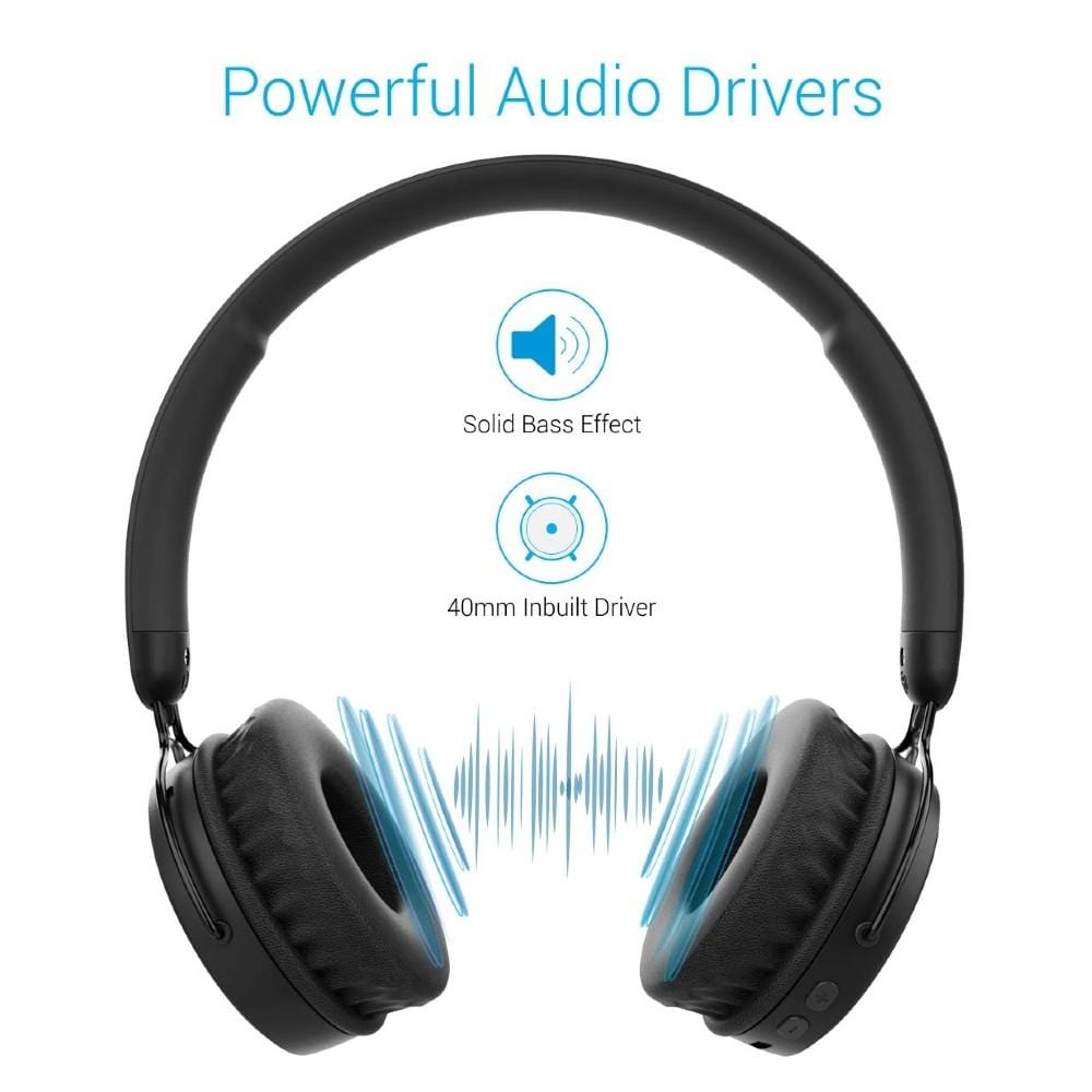 portronics on-ear wireless headphones portronics muffs m wireless bluetooth 5.0 stereo on-ear headphones
