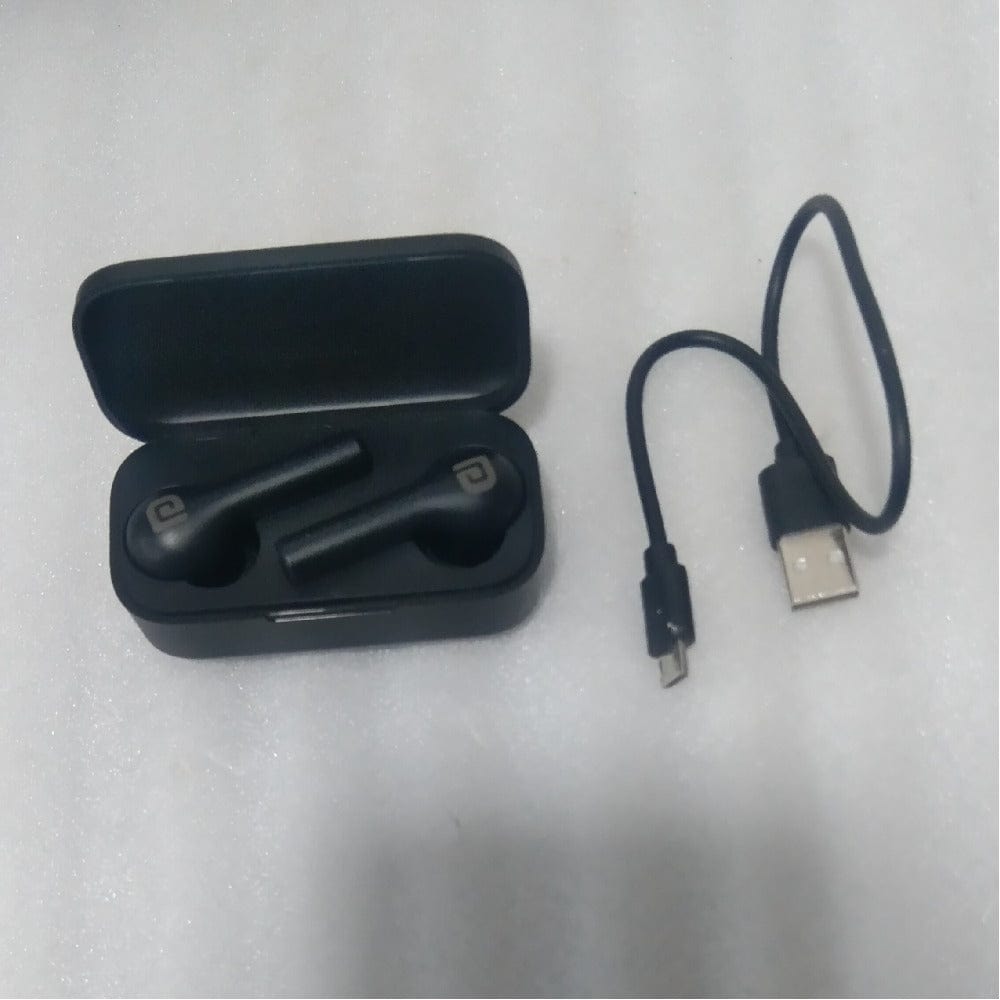 portronics true wireless in-ear headphones portronics por-1050 harmonics twins ii true wireless stereo bluetooth earbuds- black - open box b stock